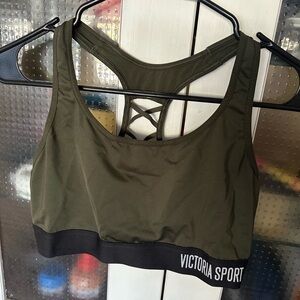 Victoria Sport Olive Green Racerback Sports Bra